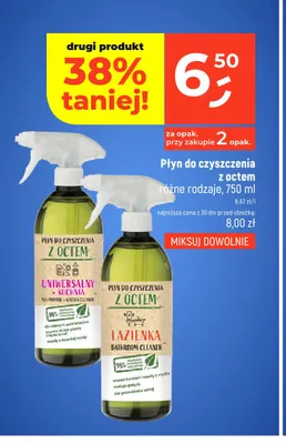 Płyn do czyszczenia z octem uniwersalny + kuchnia promocja w Dealz