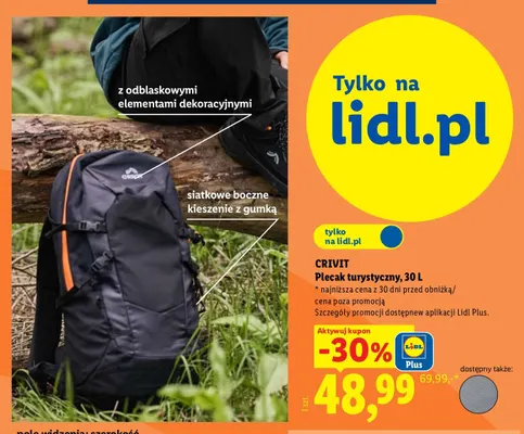 Plecak turystyczny 30 l Crivit promocja w Lidl
