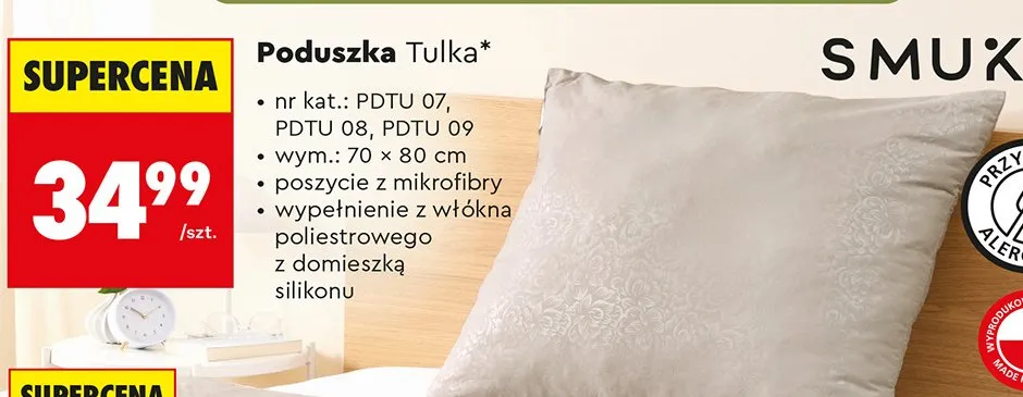 Poduszka Tulka 70 x 80 cm promocja w Biedronka