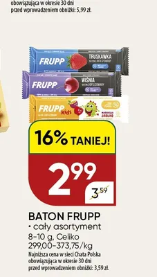 Baton Frupp marakuja jabłko promocja w Chata Polska