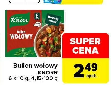 Bulion wołowy Knorr promocja w Carrefour