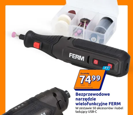 Bezprzewodowe narzędzie wielofunkcyjne FERM promocja w Action