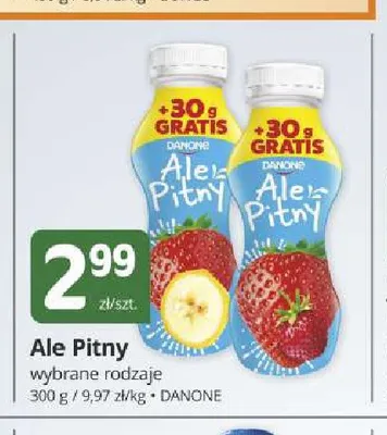Jogurt pitny Ale Pitny truskawka promocja w Marketvita