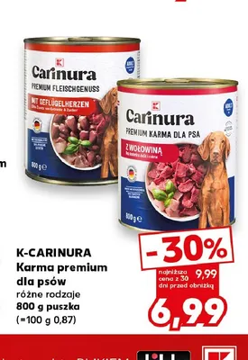 Karma premium dla psów z wołowiną K-Carinura promocja w Kaufland
