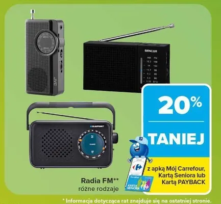 Radio FM Sencor promocja w Carrefour