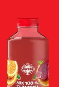 Sok 100% tłoczony pomarańcza różowy grejpfrut z miąższem Solevita promocja w Lidl