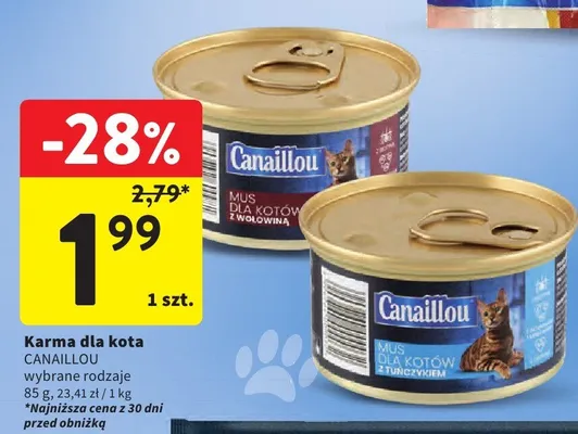 Karma dla kota mus dla kotów z wołowiną promocja w Intermarche