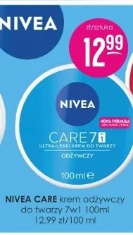 Krem odżywczy do twarzy Nivea Care promocja w Drogerie Jasmin