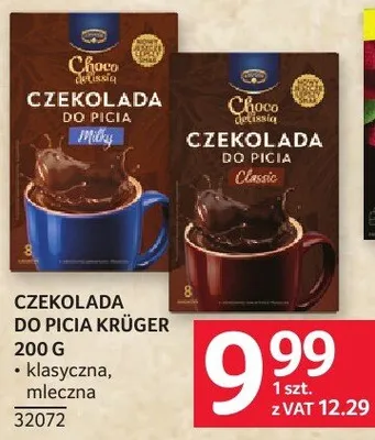 Czekolada do picia Krüger 200 g klasyczna, mleczna promocja w Selgros