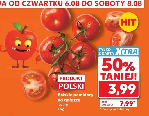 Pomidory na gałązce polskie promocja w Kaufland