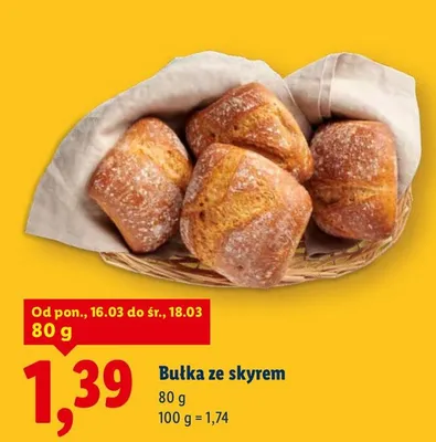 Bułka ze skyrem promocja w Lidl