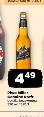 Piwo Miller Genuine Draft promocja w Netto