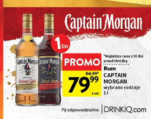 Rum Captain Morgan Dark promocja w Intermarche