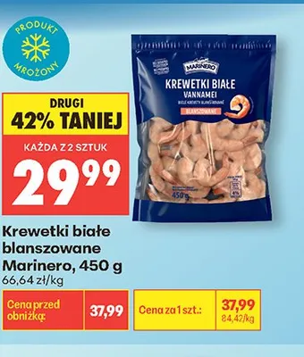 Krewetki białe blanszowane Marinero promocja w Biedronka