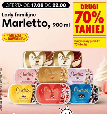 Lody familijne Marletto Słony Karmel promocja w Biedronka