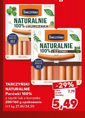 Parówki 100% z kurczaka Tarczyński Naturalnie promocja w Kaufland