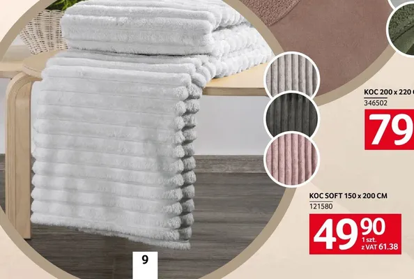 Koc Soft 150 x 200 cm promocja w Selgros