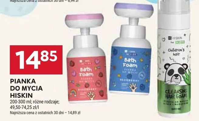 Pianka do mycia rąk Hiskin promocja w Stokrotka