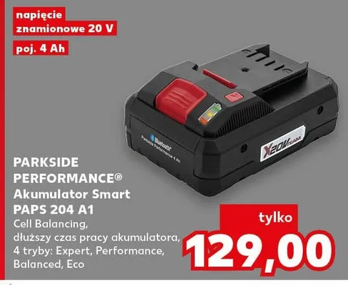 Akumulator Smart Parkside Performance PAPS 204 A1 20V 4Ah promocja w Kaufland