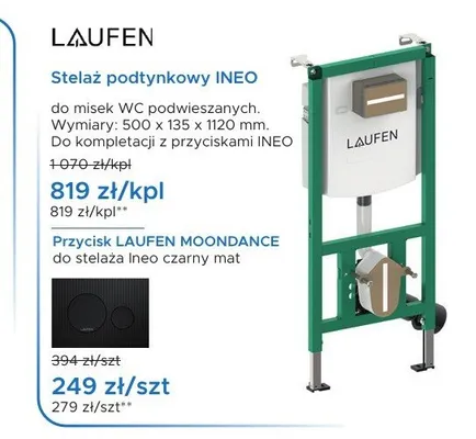 Stelaż podtynkowy LAUFEN INEO promocja w Blu Salony Łazienek