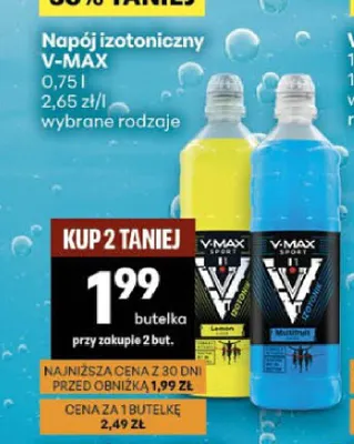 Napój izotoniczny V-MAX Lemon promocja w Delikatesy Centrum