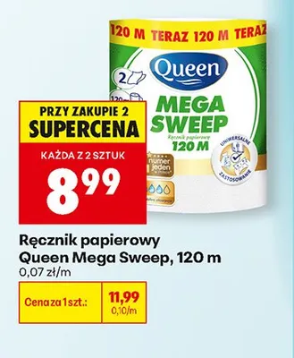 Ręczniki papierowe Mega Sweep, 120m promocja w Biedronka