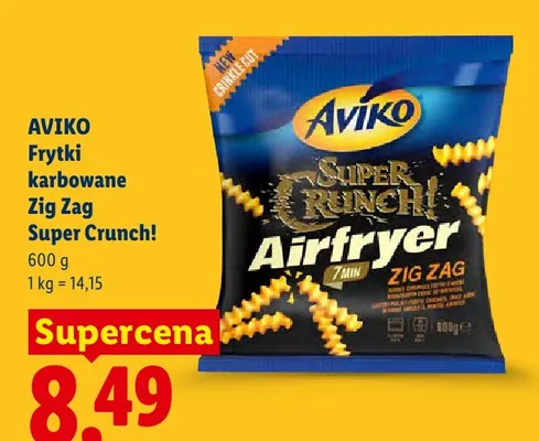 Frytki karbowane Aviko Super Crunch Zig Zag Airfryer promocja w Lidl