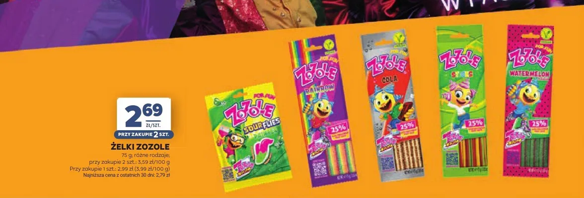 Żelki Zozole Rainbow promocja w Stokrotka