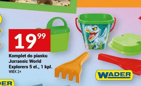 Komplet do piasku Jurrassic World Explorers 5 el. promocja w Twój Market