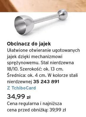 Obcinacz do jajek Tchibo promocja w Tchibo