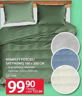 Komplet pościeli satynowej 160 x 200 cm promocja w Selgros