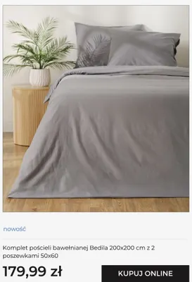 Komplet pościeli bawełnianej Bedila 200x200 cm z 2 poszewkami 50x60 Home & You promocja w home&you