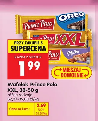 Wafelek Prince Polo XXL Milka promocja w Biedronka