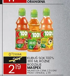 Sok truskawka Kubuś 100% promocja w Wafelek