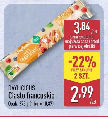 Ciasto francuskie Daylicious promocja w Aldi