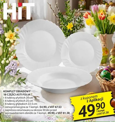 Komplet obiadowy Asti Folia 18 części promocja w Selgros