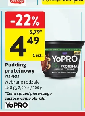 Pudding proteinowy YoPro promocja w Intermarche