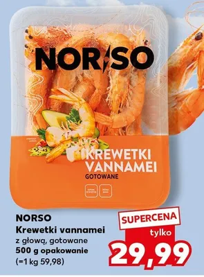Krewetki vannamei z obwą promocja w Kaufland