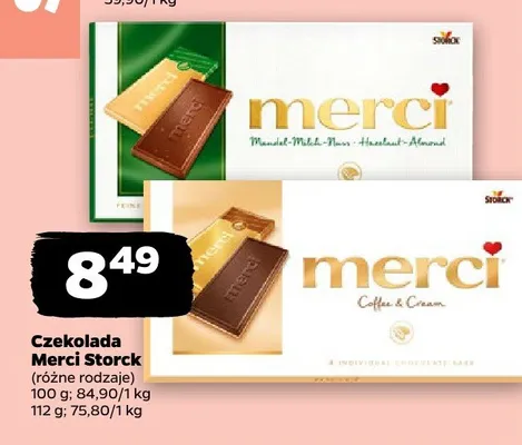 Czekolada Merci Storck promocja w Netto