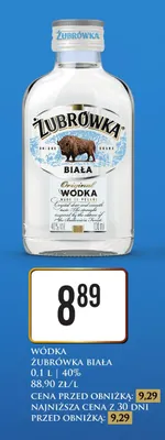 Wódka Żubrówka Biała promocja w Dino