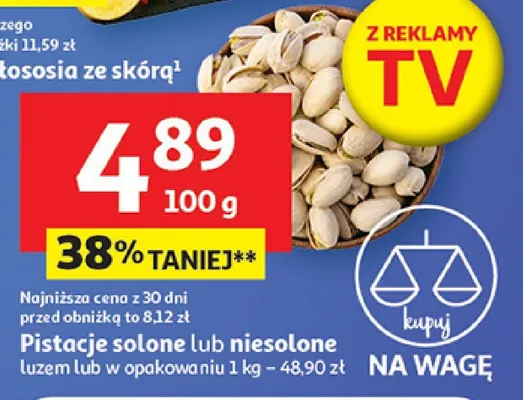 Pistacje solone luzem promocja w Auchan