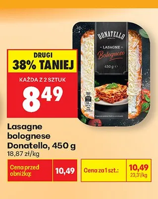 Lasagne bolognese Donatello promocja w Biedronka