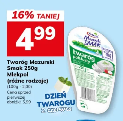 Twaróg Mazurski Smak półtłusty promocja w Hitpol