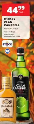 Whisky Clan Campbell promocja w Stokrotka