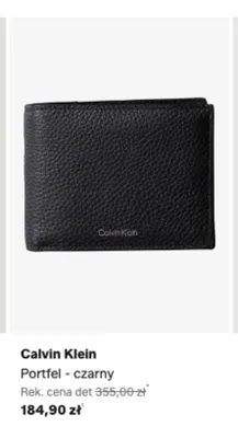 Portfel czarny Calvin Klein promocja w Lounge by Zalando