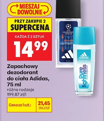 Zapachowy dezodorant do ciała Adidas promocja w Biedronka