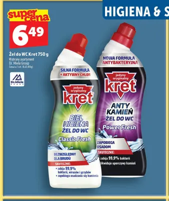 Żel do WC Biel Higiena Classic Fresh Kret promocja w TOPAZ