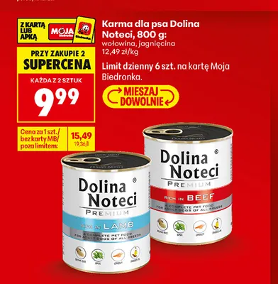 Karma dla psa Dolina Noteci wołowina promocja w Biedronka