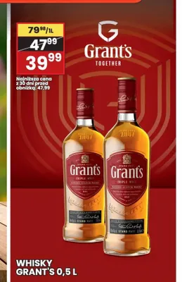 Whisky Grant's Triple Wood Smoky promocja w Wafelek