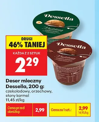 Deser mleczny czekoladowy Dessella promocja w Biedronka